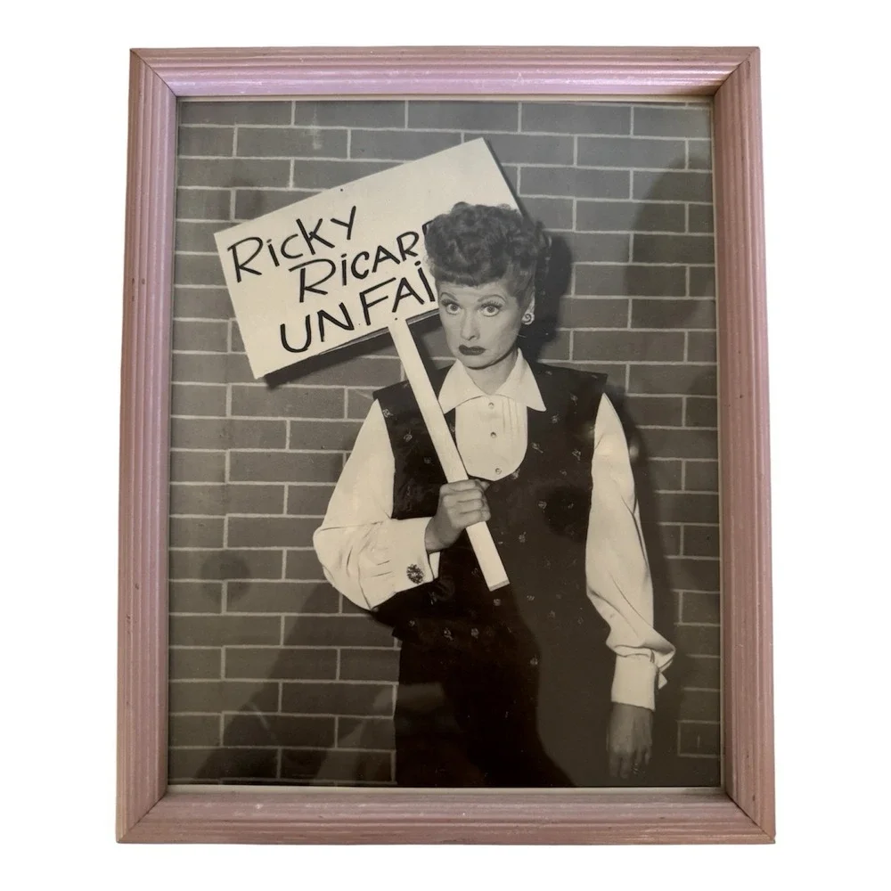 I LOVE LUCY Lucy Holding Sign Ricky Ricardo Unfair Frame (10 1/2